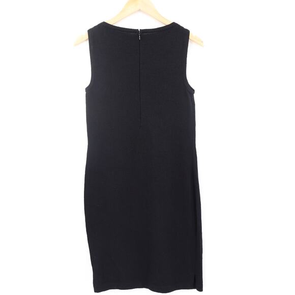 St. John Basic Women's Black Sheath Dress Santana Knit Neutral Designer Sz 2 - Picture 2 of 7